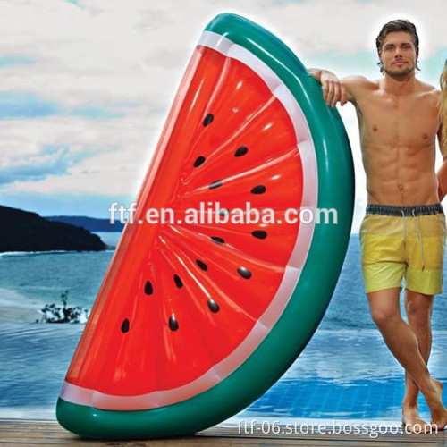 PVC material inflatable red watermelon overwater floating mat